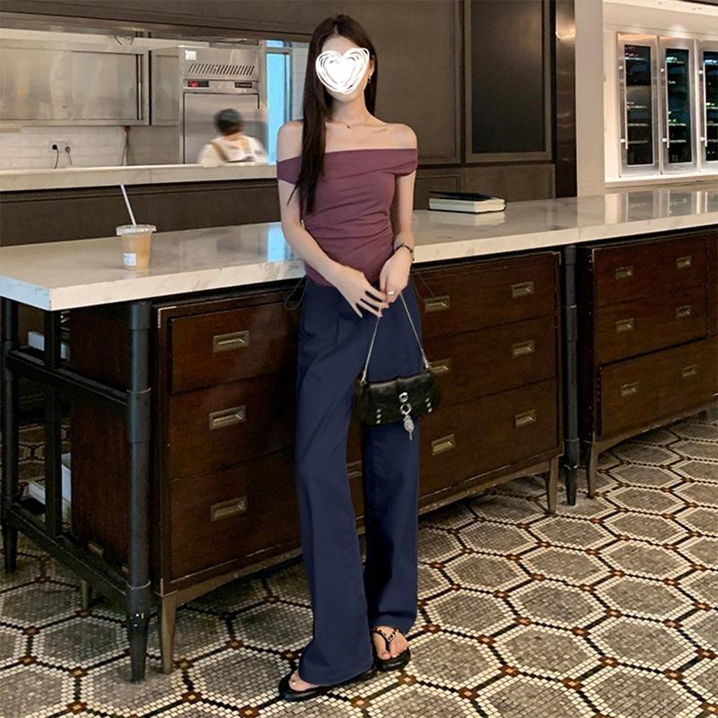 #Maternity pants casual pants autumn drawstring outer wear wide-leg pants scimitar pants straight pants no support maternity wear