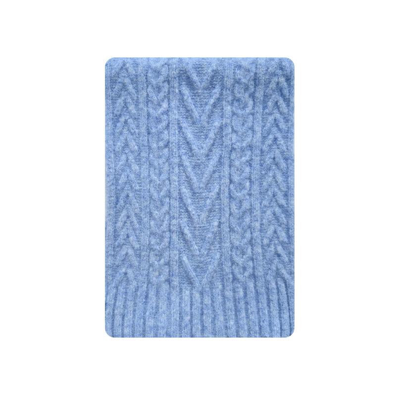 30% wool blended twist knitted scarf for women to increase the warmth of Korean in winter, retro twisted scarf