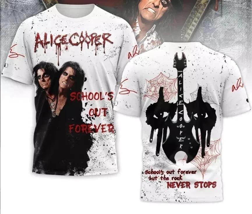 Alice Cooper Schools Out Forever AOP 3D T-shirt Unisex Full Size GIFT CHRISTMAS S