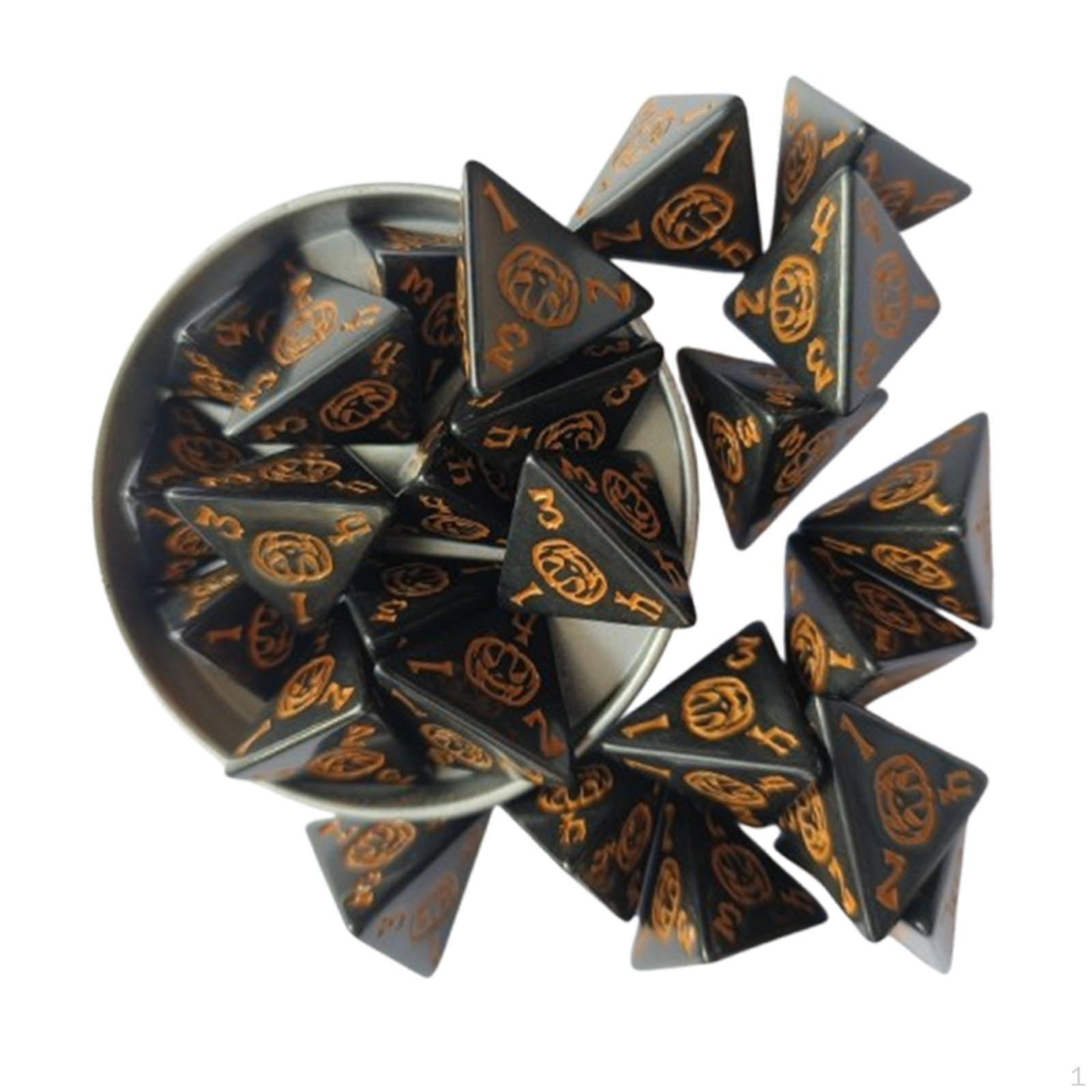 

Набор из 25 кубиков D4, многосторонний акрил для карточных игр чёрный