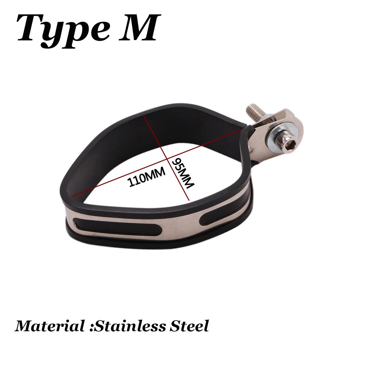 

Design Universal Motorcycle Exhaust Motorcycle Muffler Carbon Fiber Exhaust Pipe Clamp Holder Fixed Ring Support Bracket M