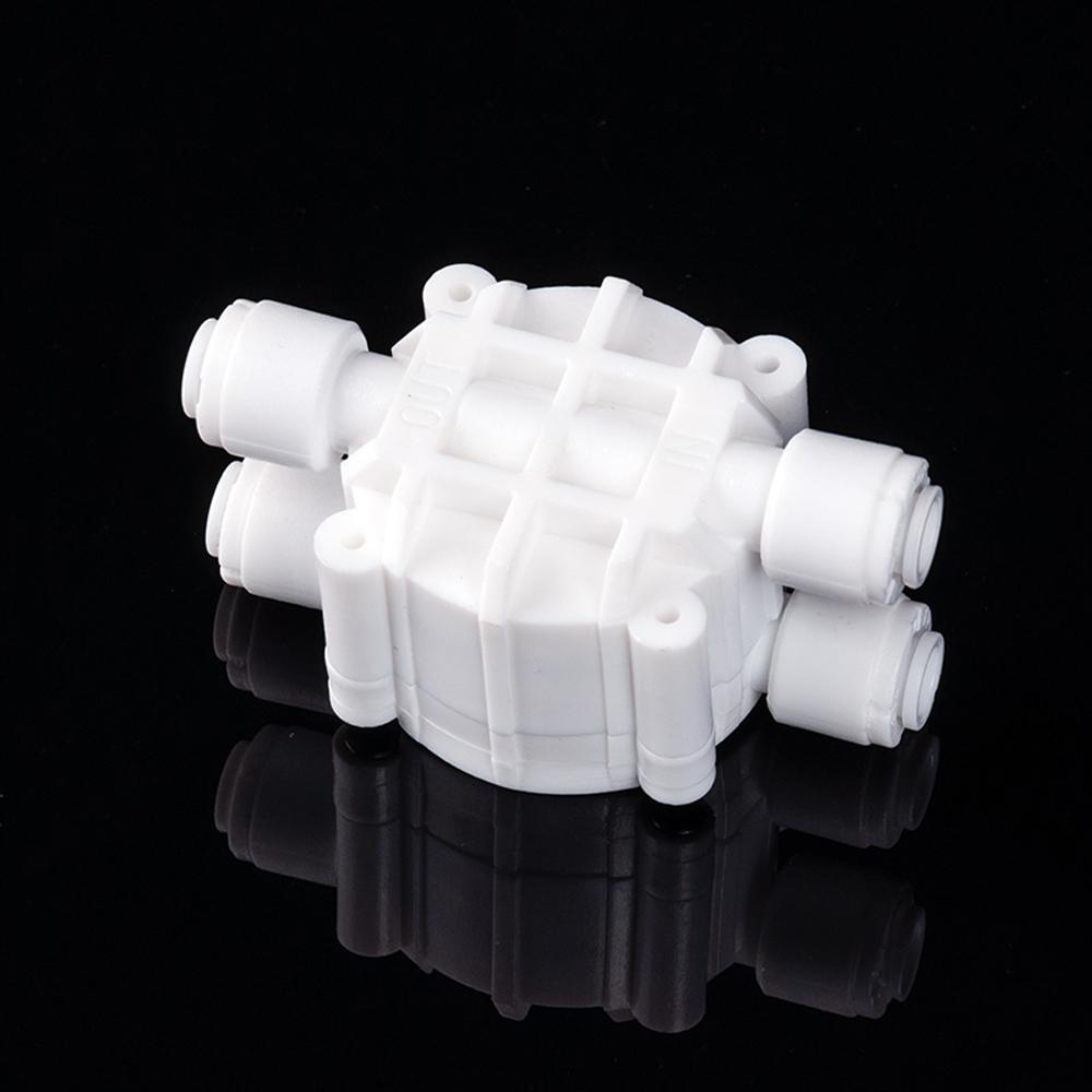 Fit 1/4" OD Tube Auto Shut Off 4 Way Valve Quick Fitting Connection Aquarium RO Water Filter Reverse Osmosis System