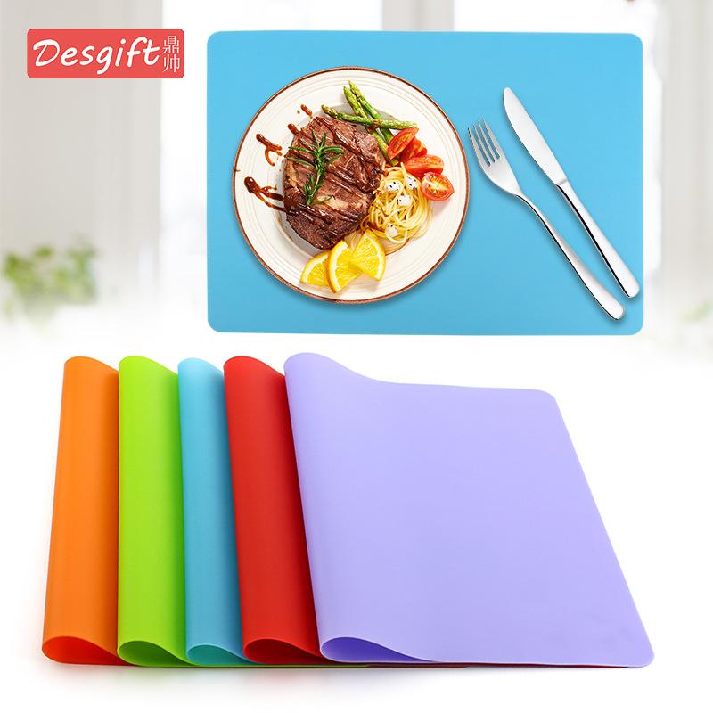Podkładka silikonowa spożywcza 40*30 cm Jednolita kolorowa podkładka dla dzieci w wieku szkolnym, odporna na ciepło, wodę i olej