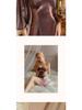 Velvet Lace Mesh Heart Pajama Set: Strappy Nightgown & Robe