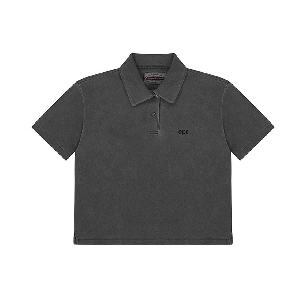 Ipiti Wm Sel Pigment Polo Tee (Charcoal)