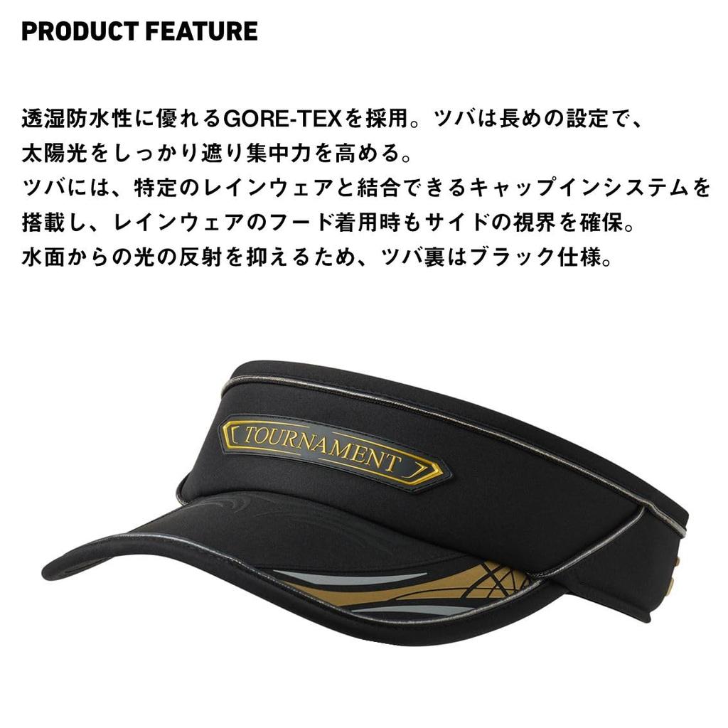 DAIWA Tournament Sun Free 08382621 Visor, Black, Size,