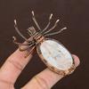 Natural Rainbow Moonstone Gemstone Copper Wire Wrap Spider Pendant 2.56" W7t79