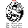 Fashion Yin And Yang Animals Car Sticker Styling Engine Hood Motorcycle Decal Decor Mural Vinyl Covers Autosticker Car-Styling