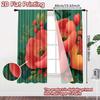 2D FLAT PRINTING 2pcs Curtains (Without Rod) Floral Spring Garden Design (4) Saint Patrick Is Day Festival Creative Curtains