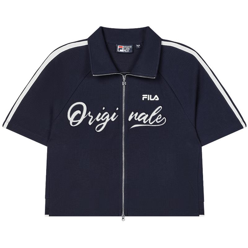 FILA Women s Short Sleeve Knitted Polo Cardigan M