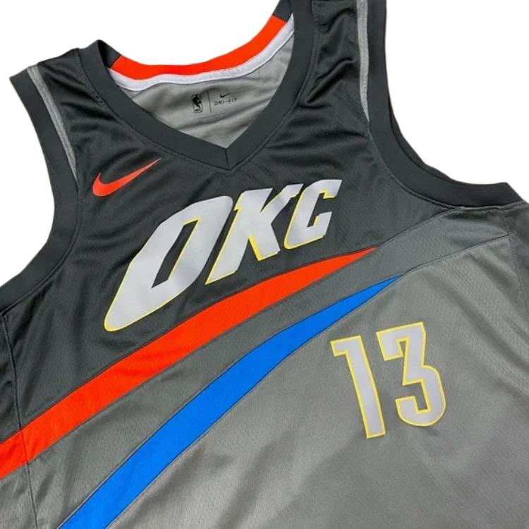 Nike NBA Paul George City Edition Swingman Jersey Basketball Jersey Mens Gradient Gray 912134-041