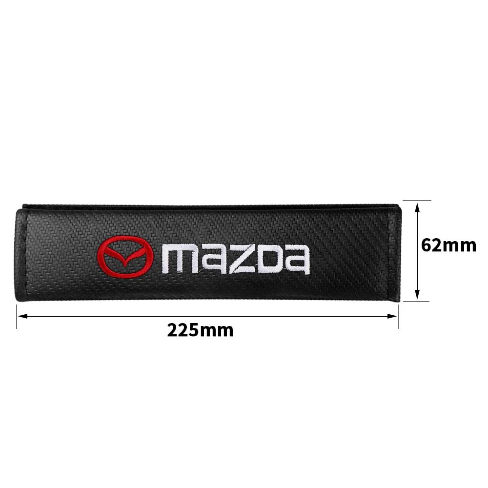 

2025 Hot Car Seat Belt Cover Car Carbon Fiber Seat Belt Shoulder Pads Shoulder Protection For Mazda 2 3 6 7 Axela CX-5 CX-3 CX-8