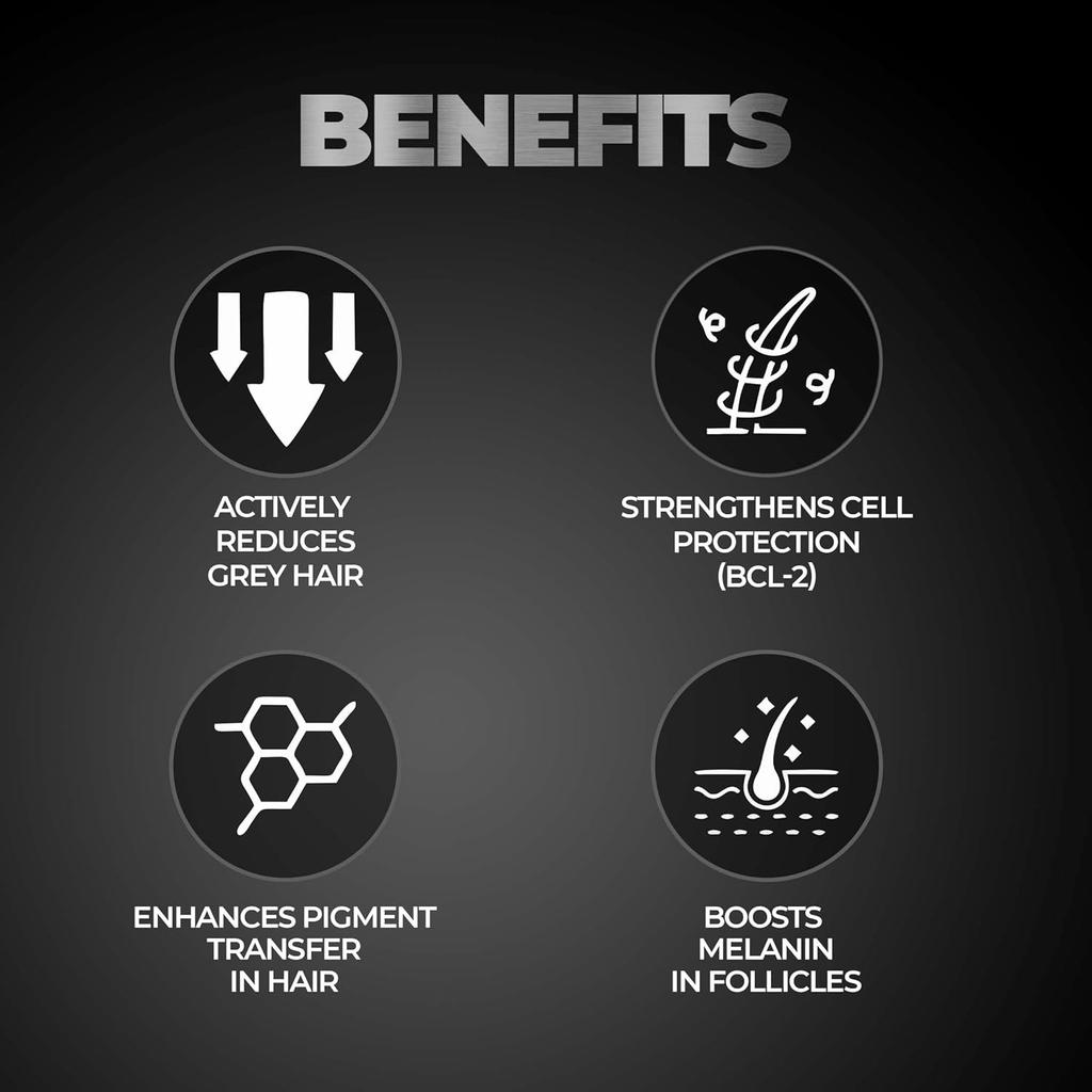 Beardo Anti Grey Hair Serum for Men 50ml Pack of 1 | Lightweight Non-Sticky Hair Revitalizer