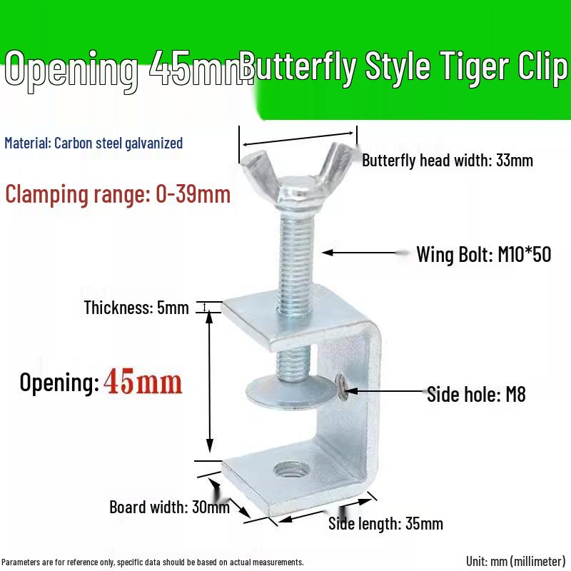 304 Stainless Steel U-Clamp Tiger Clamp with Hand-Tightened Eyebolt