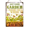 Sorry Voor Het Onkruid Gepersonaliseerd Tuinbord Metalen Wandbord Elke Naam Schuur Decoratie