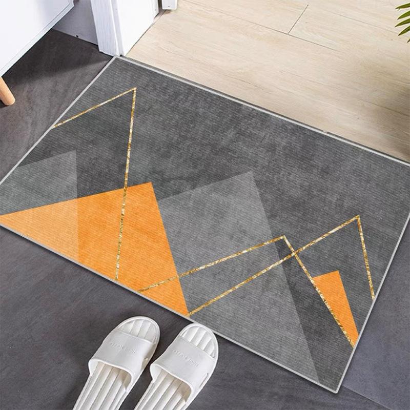 

Простой и легкий роскошный впитывающий напольный коврик, нескользящий коврик для входной двери, легко ухаживать за чистотой и грязью, кристальный бархатный домашний напольный коврик 80 * 120cm