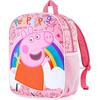 Peppa Pig Kids Backpack Cartoon School Bag Lightweight Breathable Adjustable Shoulder Straps Pink
