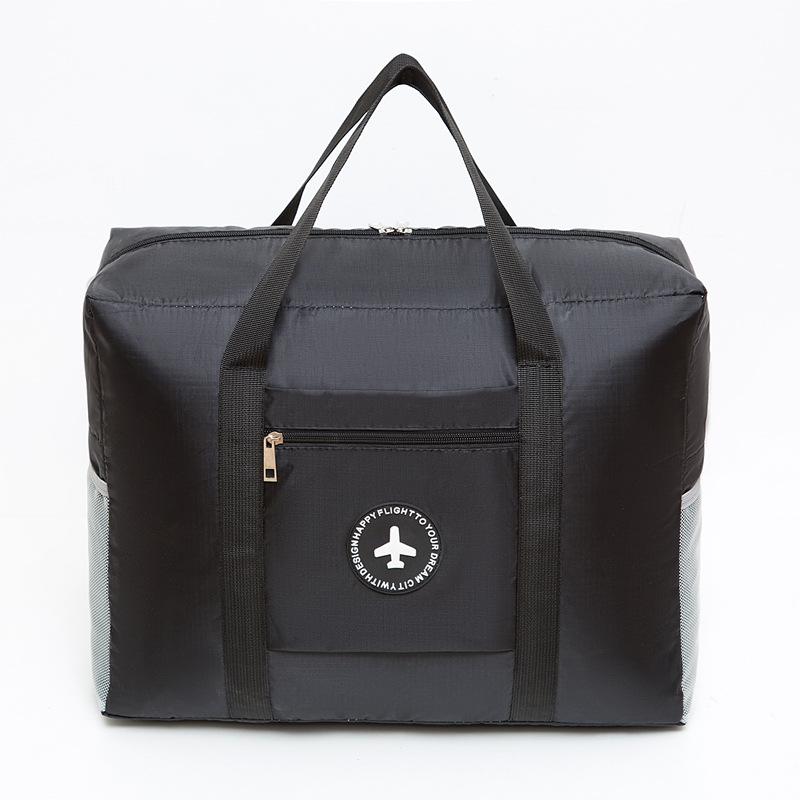 Thickened Logo Foldable Luggage Bag - Attachable Suitcase Travel & Storage Solution