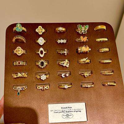 Medieval Brushed Diamond-encrusted Zircon Ring for Women Does Not Fade, Light Luxury and Versatile Open Index Finger Ring Jewelry.