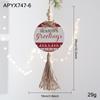 Christmas Wooden Letter Round Ornament - Tree Decoration and Home Décor