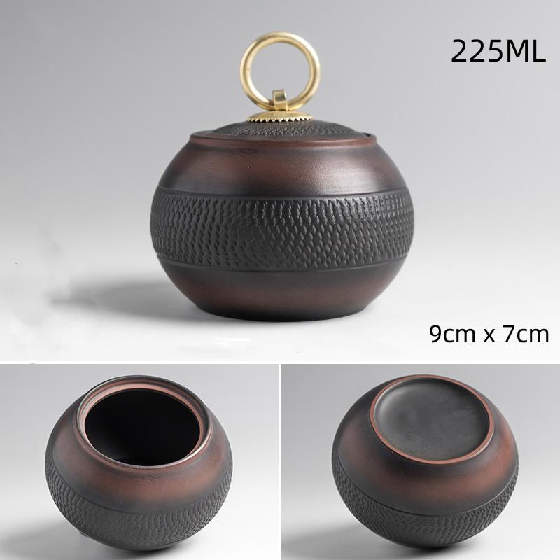 High-grade Purple Pottery   Retro Ceramic Sealed Pot Storage Jar Household Retro Tea Box Moisture-proof Storage Jar