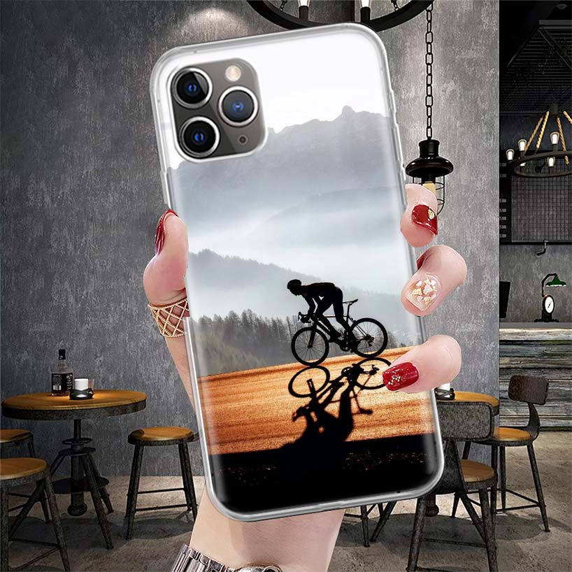Bicycle Bike Sport Soft Phone Case For IPhone 11 17 Air 16E 16 Pro Max 15 + 14 Plus 13 Mini 12 Apple 7 SE 8 Fundas Coque 11 17 A