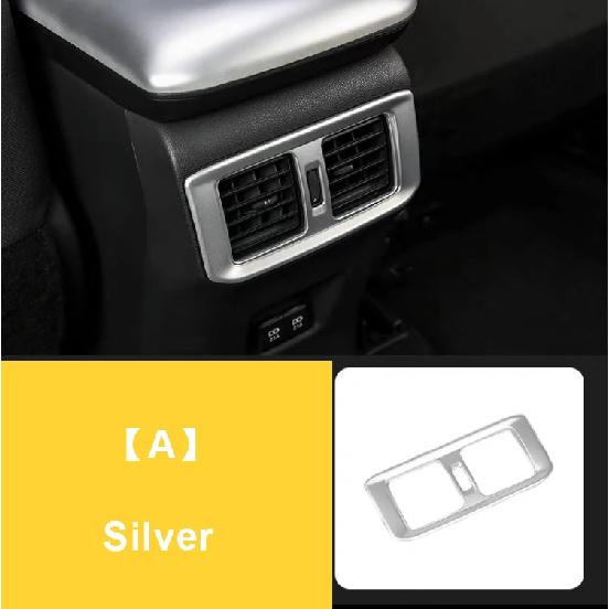 For Toyota RAV4      2024 XA50 ABS Carbon Car Rear Air Condition Outlet Vent Frame Cover Trim Accessories
