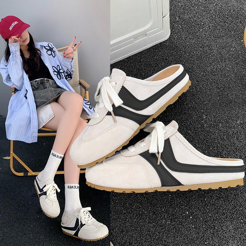 [Amanuo] Platform-soled Boken Shoes Bag Head Half Slippers Women's Summer Outer Wear 2025 New One-pedal Single Shoes De