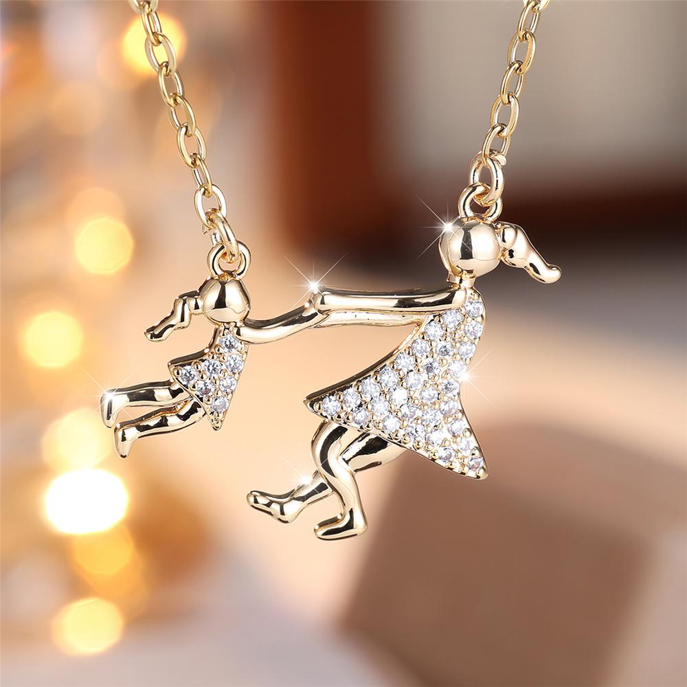 

Female White Crystal Zircon Love Heart Pendant Necklace Vintage Silver Color Wedding For Women