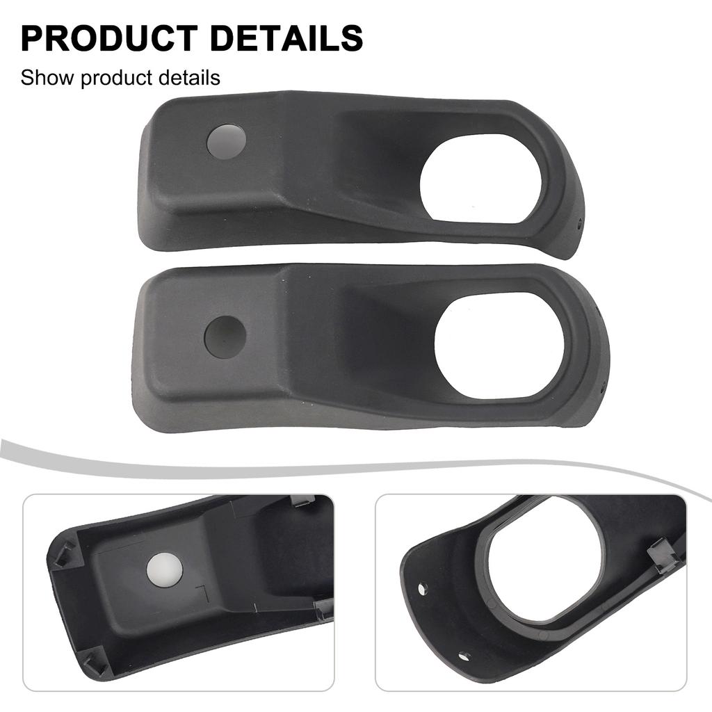 High Quality Car Accessories Car Light Cover Light Cap 1 Pair ABS Black Fog Lamp Bezel Fog Light Front Bumper For JEEP
