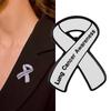 White Ribbon Enamel Brooch Pins Lung Cancers Prevention Awareness Badge Lapel Badges Jewelry Gift for Friends Nurse