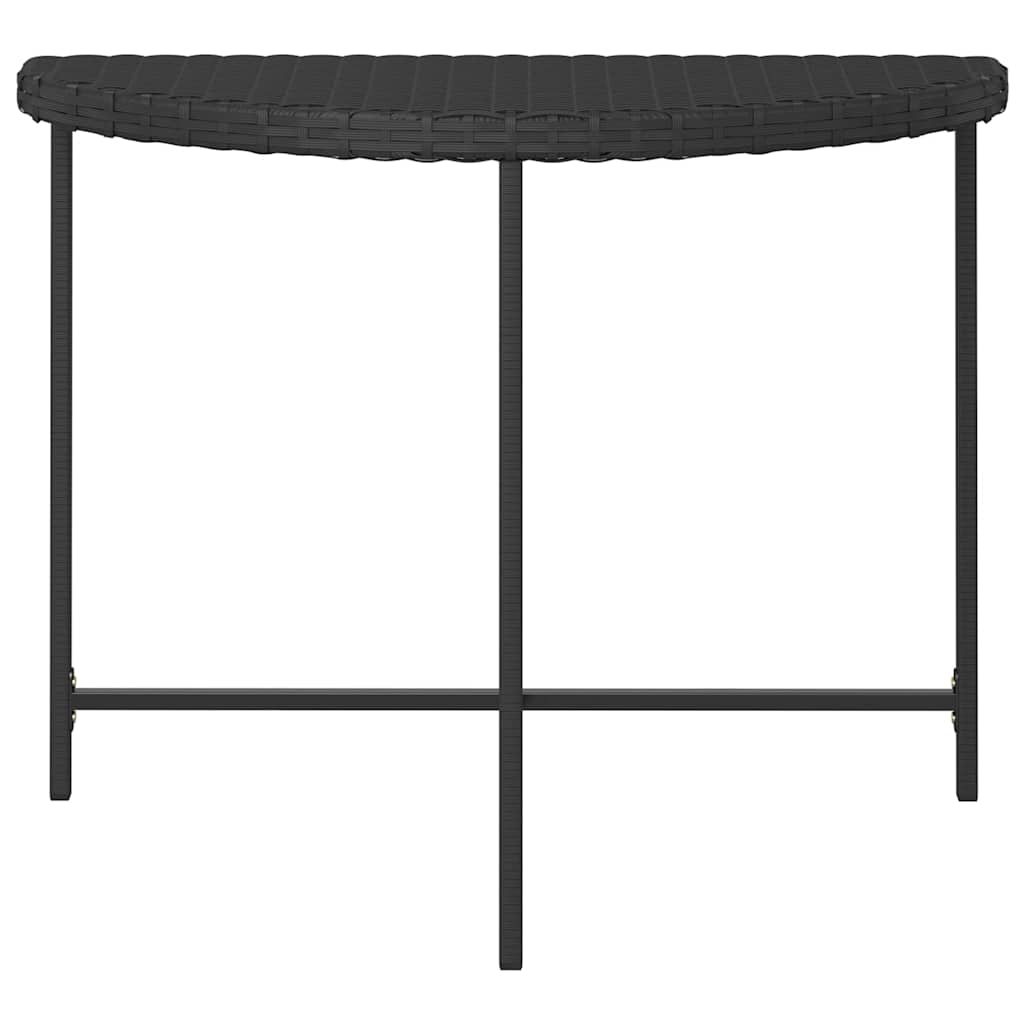 vidaXL Gartentisch Schwarz 100x50x75 Cm Poly Rattan