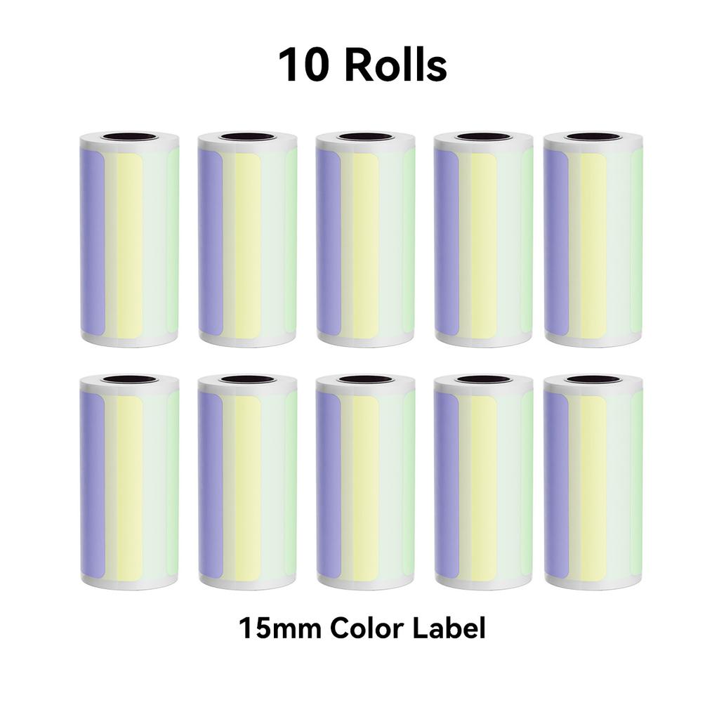 15mm 30mm Color Sticker Label White Thermal Label 57mm BPA Free for Peripage A6 Cute Cat C9 Paperang P1 Phomemo T02 Junk Jingle