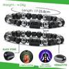 Bracciale da Uomo in Pietra Vulcanica Naturale Bracciale 12 Segni Zodiacali Vergine Capricorno Toro Acquario Sagittario Cancro Ariete
