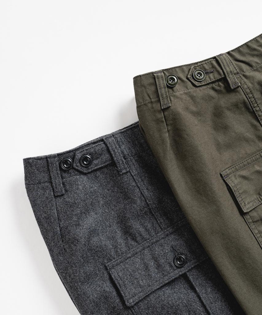 Waildeubeuligseu W24 Cotton Military Pants (Olive Green)