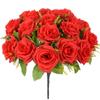 18 Heads Real Happy Flower 9 Colors Mini Natural Simulated Rose Photography Photo Gift Valentine's Day Flowers Home Decorative