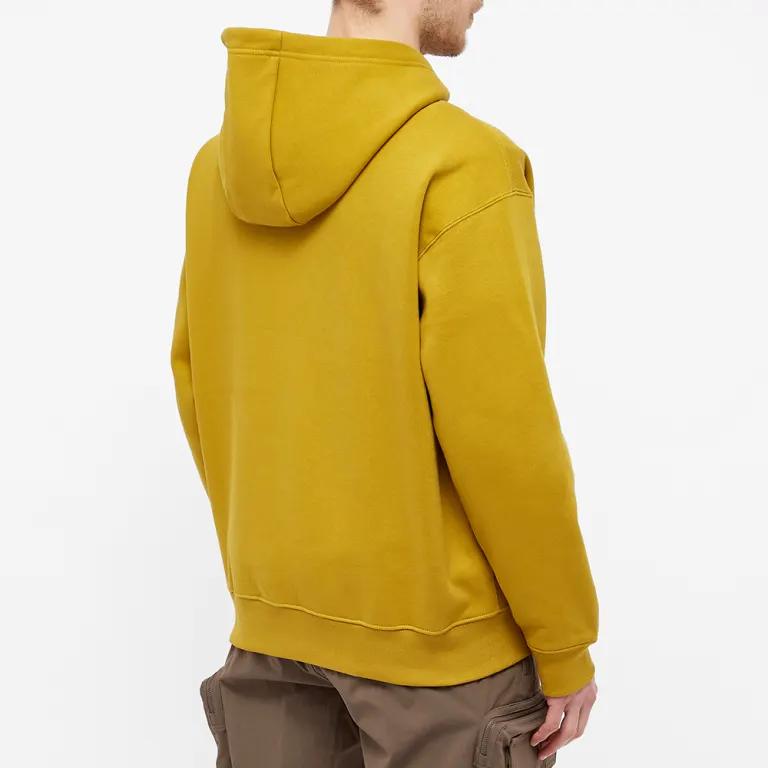 Nike ACG Solid Color Logo Print Hoodie With Drawstring Long Sleeves Men Sweatshirt Yellow CW4490-386