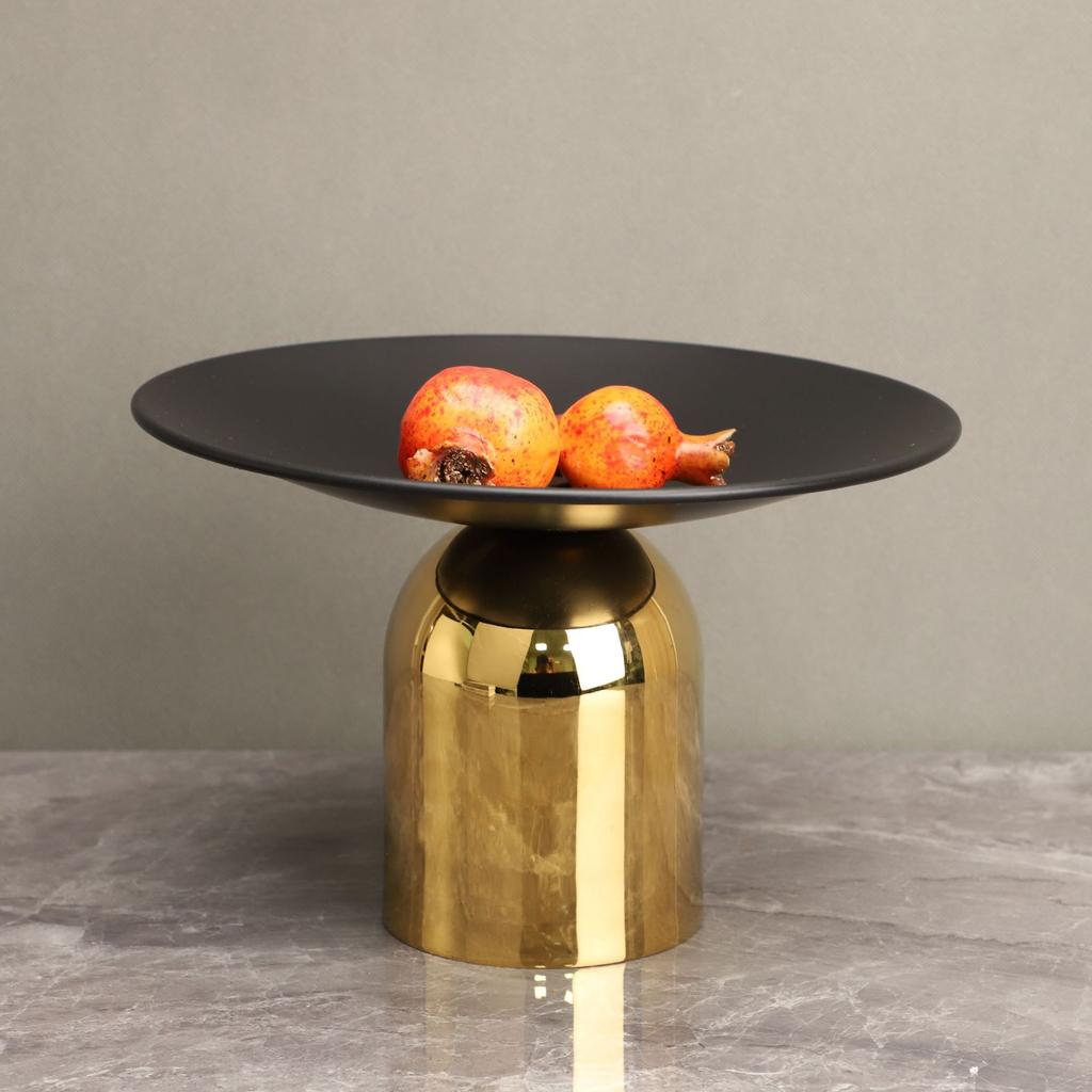 Candy tray Metal Mushroom Fruit Plate Tabletop Decor Figurines Golden Tray Desktop Storage Container Home Decor Accessories