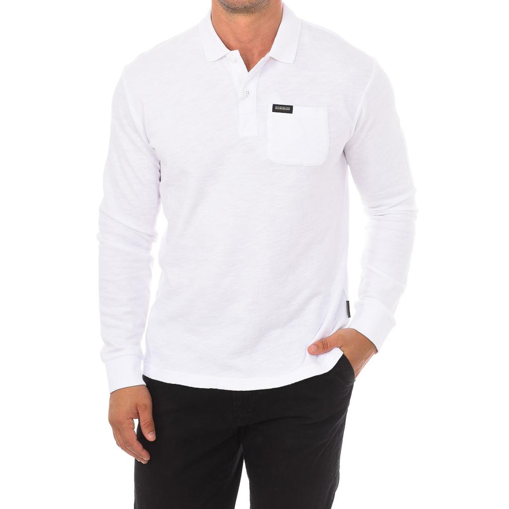 E-MAEN NP0A4G9Q Herren Langarm-Poloshirt
