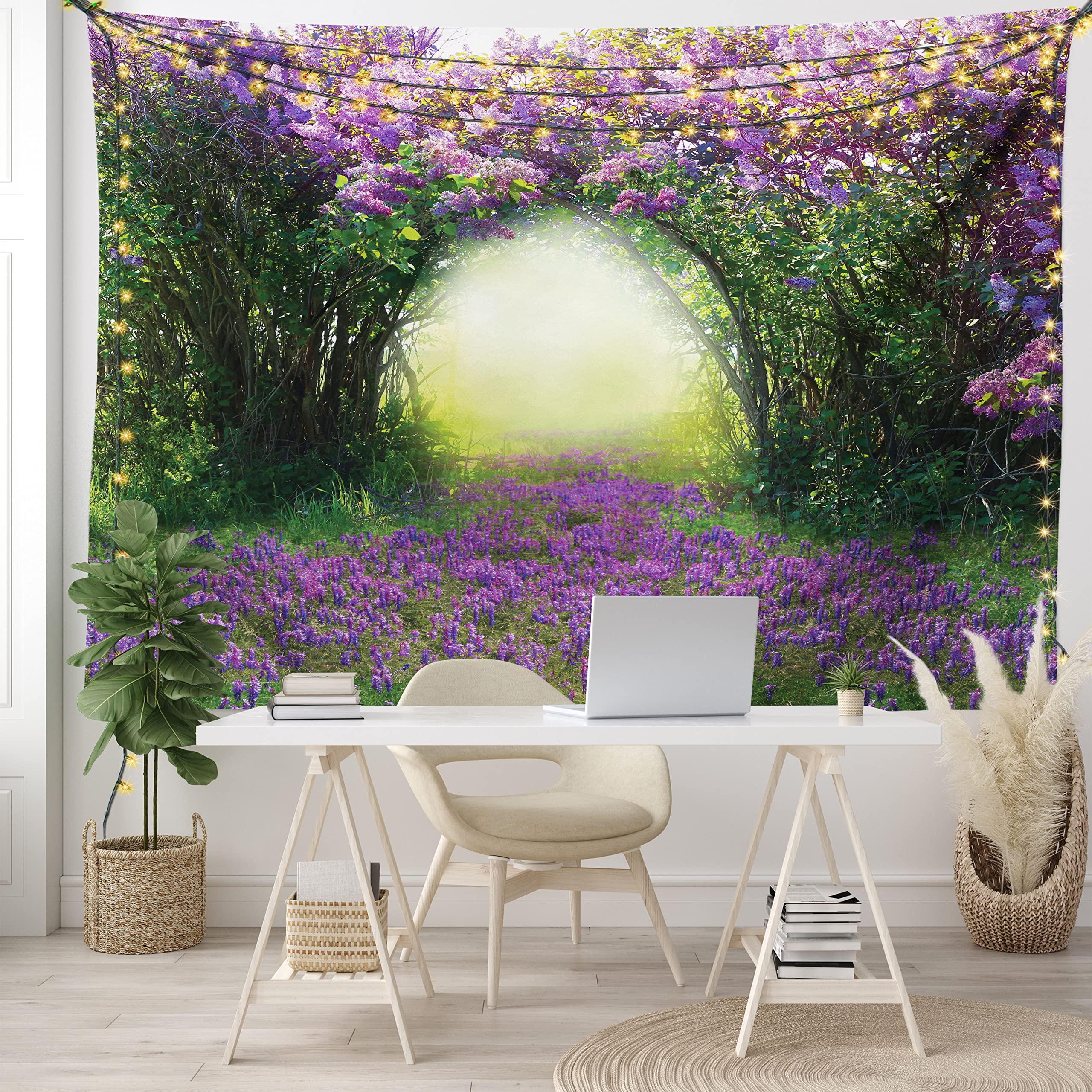 Лавандовый красивый пейзажный узор — фото 12