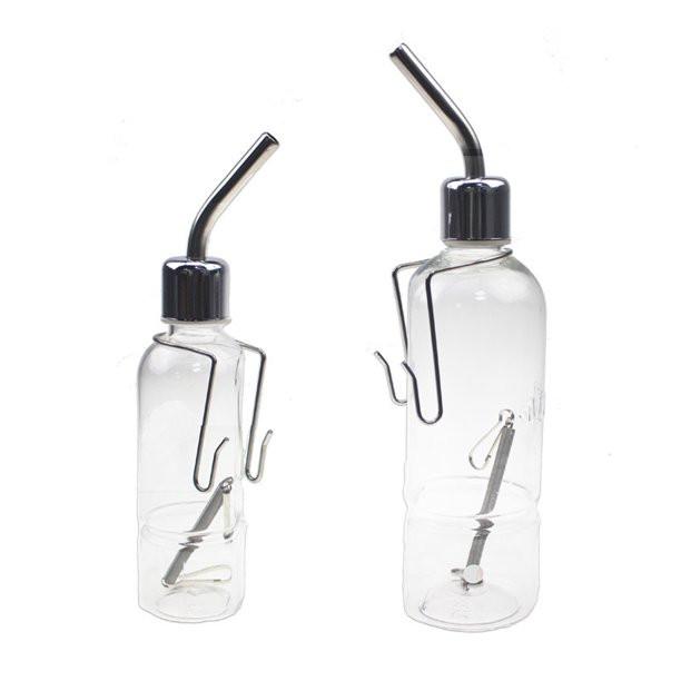 Stainless Steel Pet Water Dispenser, Hanging Type Hamster Dragon Water Bottle, Light Licking Water, Leak Proof Automatic Water Feeder