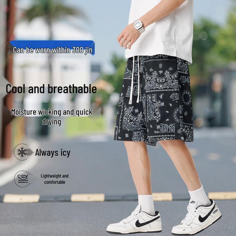 Men s Plus Size Japanese Style Loose Fit Summer Shorts L