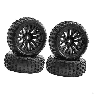 4 Pack of 1:18 Scale Rubber Tires for Typhon Grom RC Vehicle