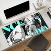 Gaming Mouse PadLarge Desk Mat Antislip Base Stitched Edges Cute Silver Hair Anime Girl Keyboard Pad for Gamer Office Home