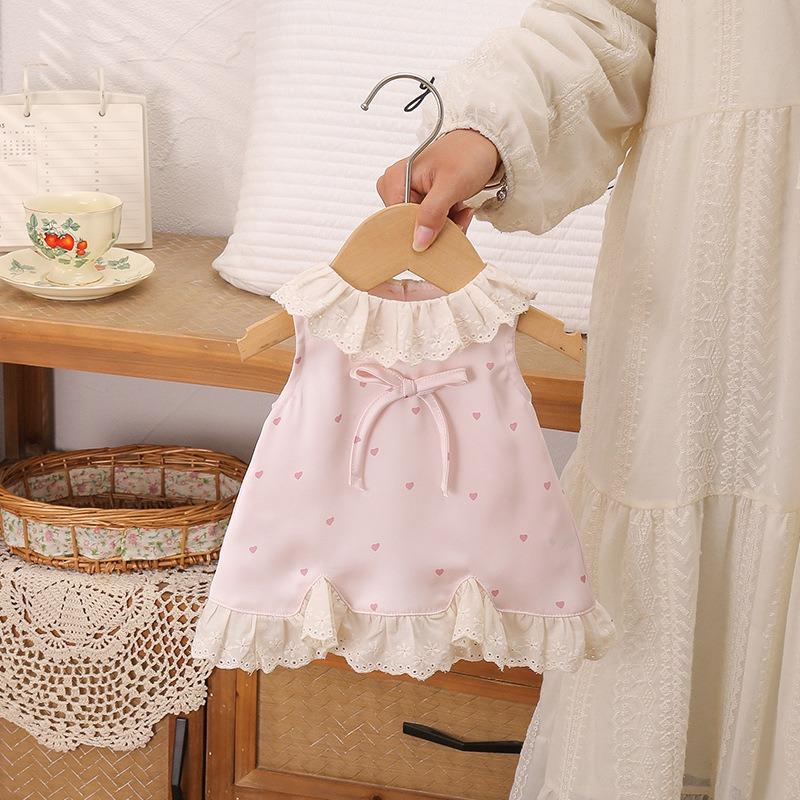 Cute Lace Love Heart Sleeveless Baby Romper Summer Infant Casual Clothes
