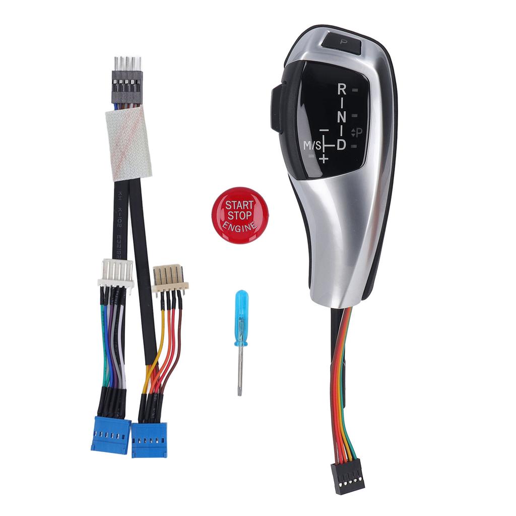 LED Automatischer Schalthebelknauf Linker Fahrer Roter Knopf Ersatz für Z4 E85 2001‑2008 Galvanisieren