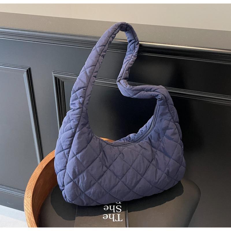 Rhombus Bag High-end Sense Autumn and Winter Simple Armpit Bag Large Capacity Fashion Shoulder Messenger Bag