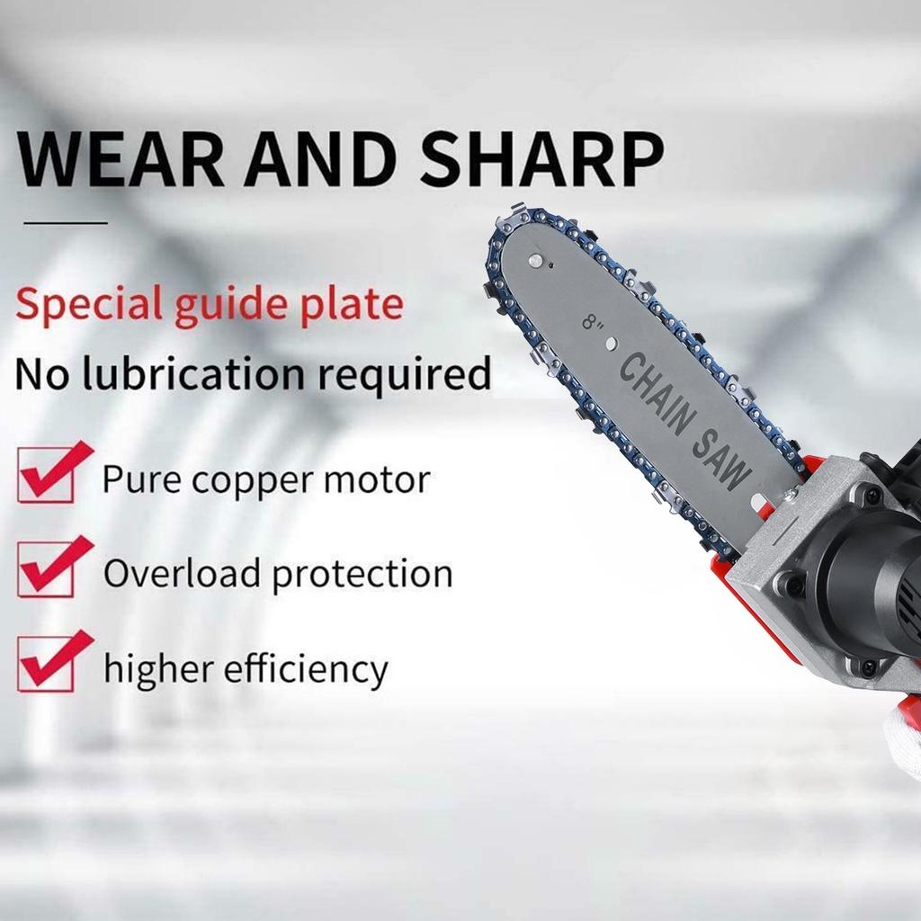 8 Inches 1800W Pruning Chain Saw Brushless Garden Tree Logging Trimming Saw Woodworking Cutter Electric Chain Saw