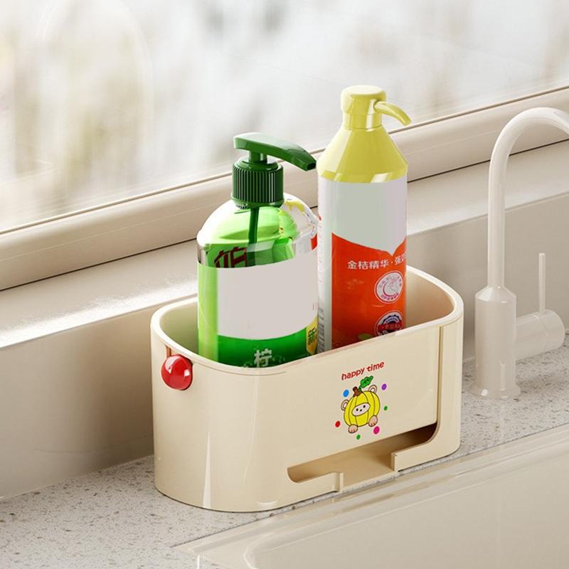 Sink Narrow Drain Storage Rack Faucet Rack Kitchen Household Sponge Rag Dishwashing Drain Rack Hanging Basket