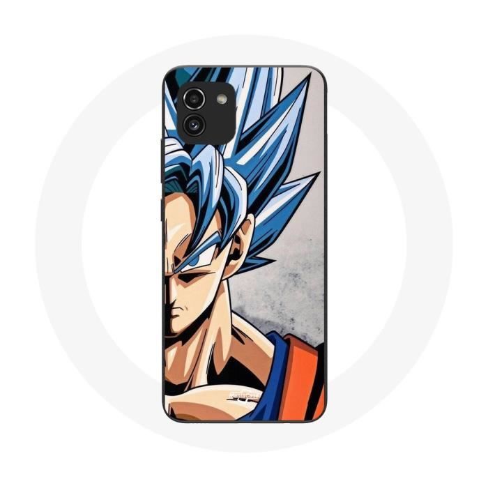 Coque pour Samsung Galaxy A03 Anime Dragon Ball Goku Cheveux bleu